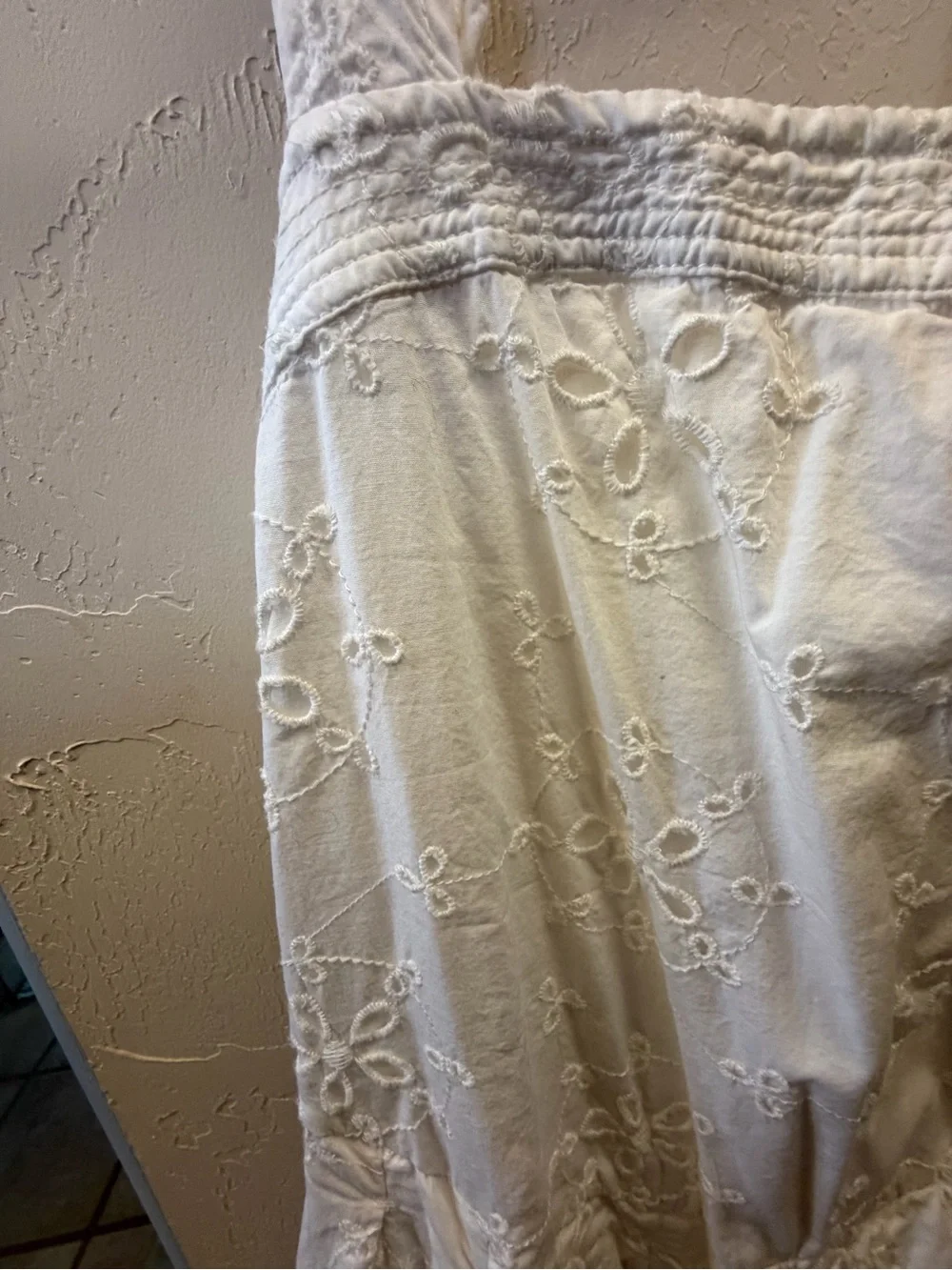 Free People Primavera Eyelet Midi Dress White Cotton Cottagecore L